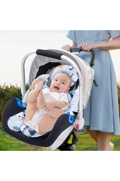 Yelajoy Baby Seat Cushion, Stroller Head Body Support ,Cotton,for Baby Cradles, Strollers, and Car Seats