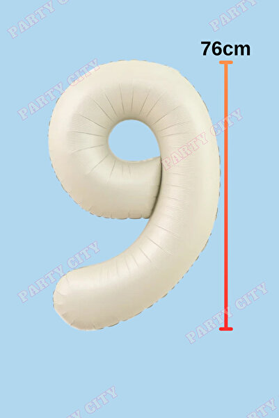 Party City Σετ γενεθλίων 9 ετών Retro Beige Bubble Latte Coffee Heart