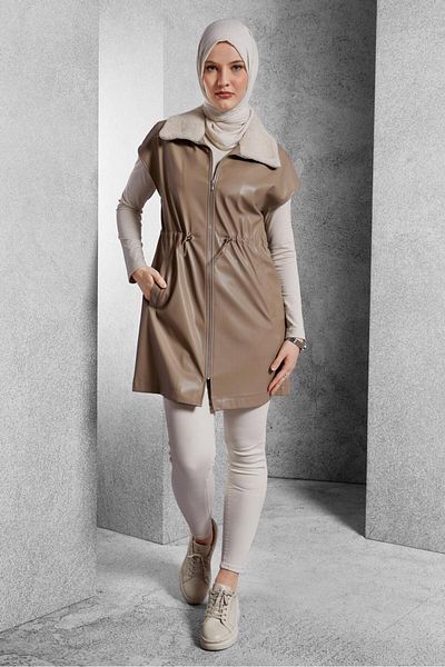 Alvina Faux Leather Vest 45289