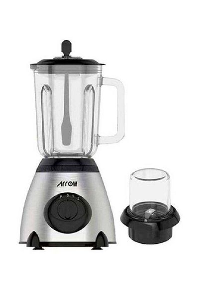 ARROW Aro 1.5L Glass Blender with Stainless Steel Grinder, 400W Power, Ice Crushing Function RO-15GBSY
