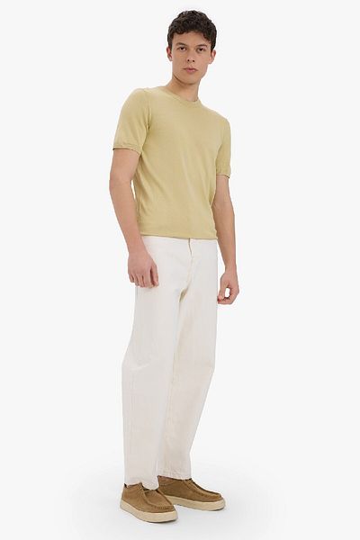 DeFacto Πλεκτό μπλουζάκι με κοντό μανίκι Standard Fit Crew Neck E3239ax25sp