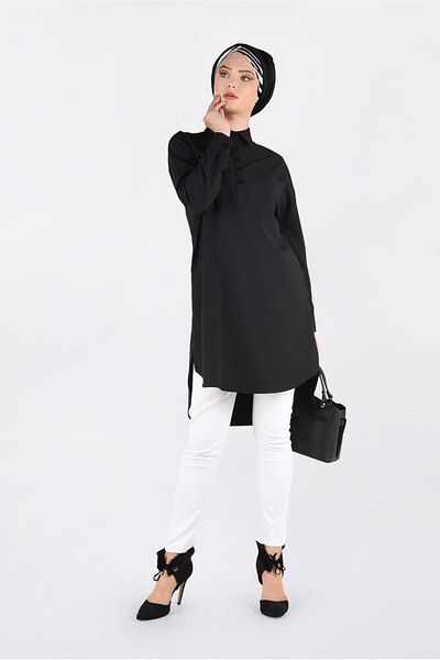 Alvina Front Half Button Tunic 4705