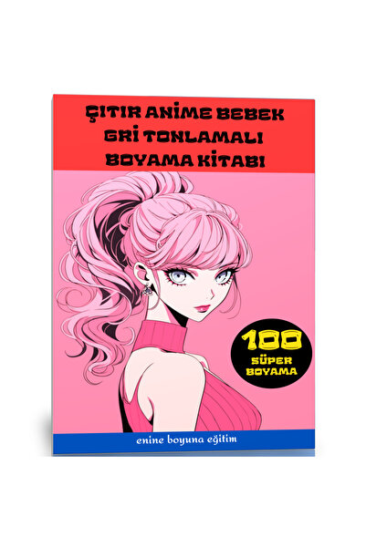 Enine Boyuna Eğitim كتاب تلوين دمية الرسوم المتحركة المقرمشة بمقياس الرمادي (...