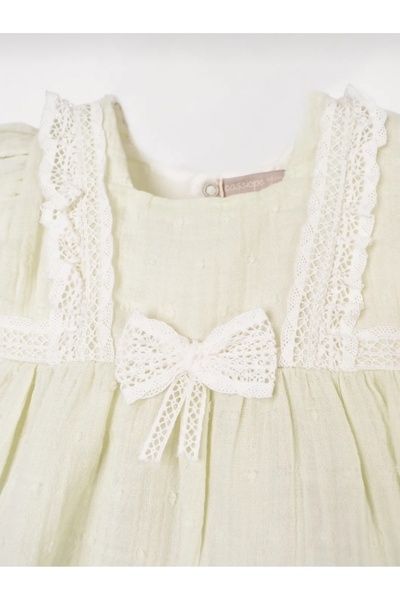 Cassiope Stripe Lace Baby Girl Muslin Double Set