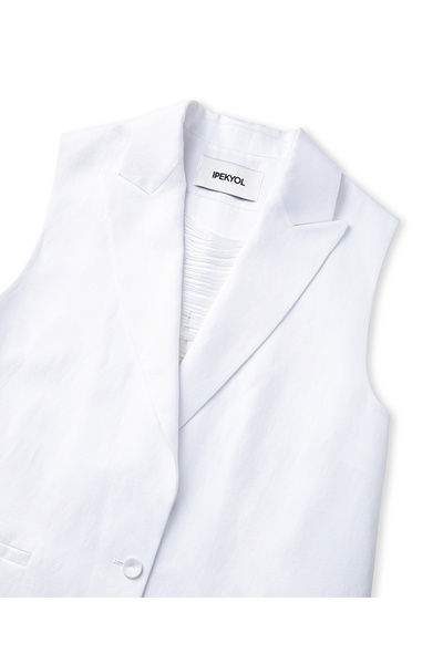 İpekyol Vest with Low Back and Tassels