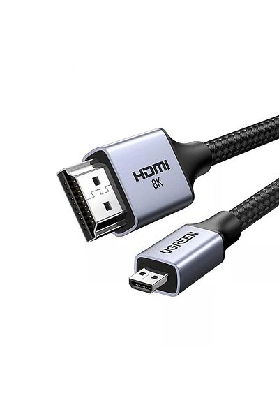 Ugreen |Micro HDMI Male To HDMI Male 8k Cable  2M | Gray