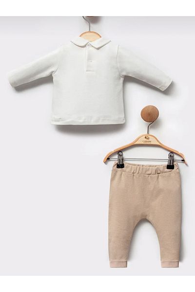 Cassiope 100% Cotton Bear Head Embroidered Double Baby Boy Suit