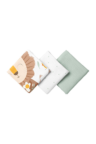 Casadora Baby Simba 100% Cotton 3-Piece Muslin Cover Set -55X55Cm