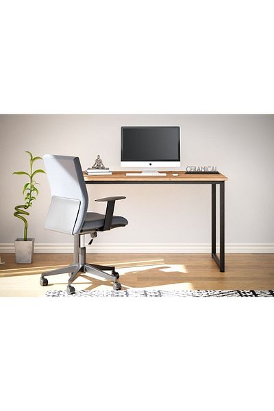 Ceramical Ms1 Computer Desk , Small Home Office Desk , Study Writing Table - 60x120 Cm - Pine