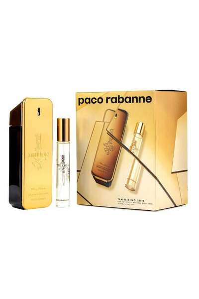 Paco Rabanne طقم باكو رابان ون مليون - أو دي تواليت (رجالي) 100مل+20مل 2قطع