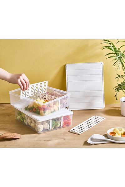 SELKA HOME Selka Nora 2 Pieces 4 Lt. Compartmented Storage Container