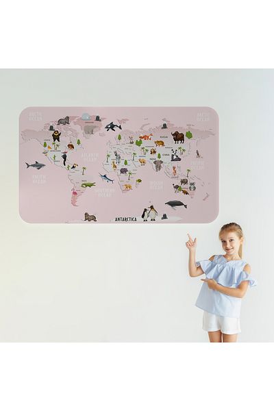 Harita Sepeti Educational World Map Atlas Sticker for Children and Baby - 3795
