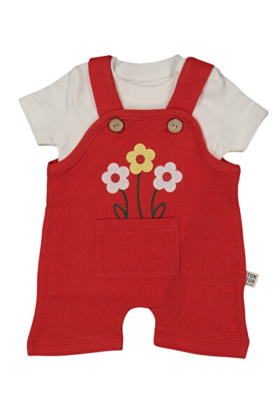 Baby s Breath Flower Floral Patterned Badili Salopet 2-Piece 100% Cotton 6-9-12-18 Months 2-Piece Baby Girl Set