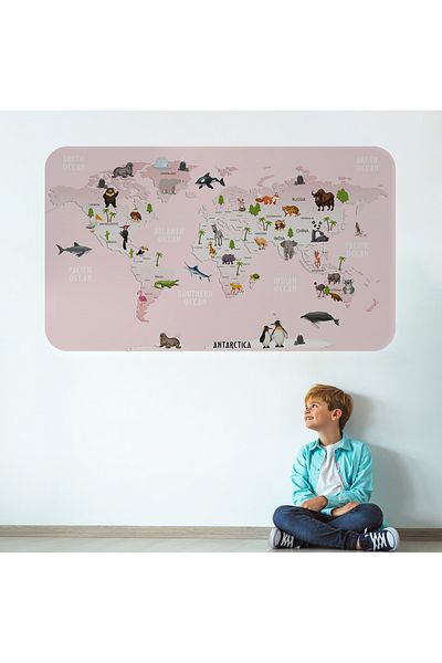 Harita Sepeti Educational World Map Atlas Sticker for Children and Baby - 3795