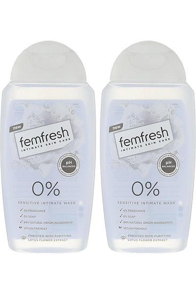 Femfresh 0% sensitive wash, 250ml X 2