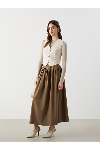 LC Waikiki Nevavm Loose Fit Women's Flared Skirt with a Difference