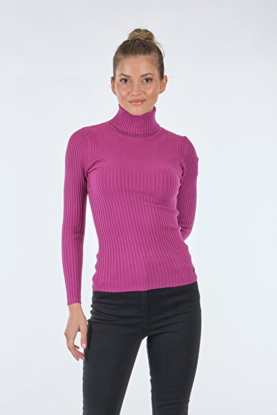 BSB Turtleneck Long Sleeve Orchid Women's Knitwear 048- 260004