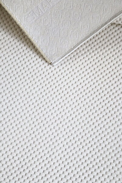 melian Boncuk Fildişi Rengi Kaymaz Taban Kabartmalı Yıkanabilir Oda Salon Koridor Mutfak Halı Yolluk