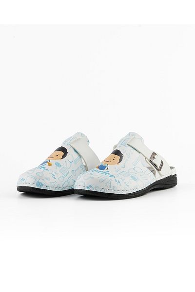 DR KLOMPA Ανδρικές παντόφλες Doctor Ms576 Printed Doctor Orthopedic Sabo Slippers