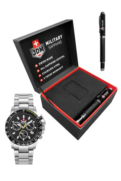 JDM Military Ceas bărbătesc Jdm Military JDM-WG017-01, cuarț, 45mm, 10ATM