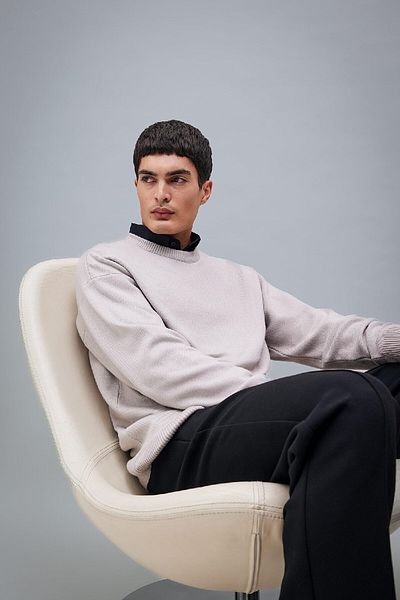 DeFacto Πουλόβερ Relax Fit Crew Neck Basic απλό πλεκτό A8449ax23wn