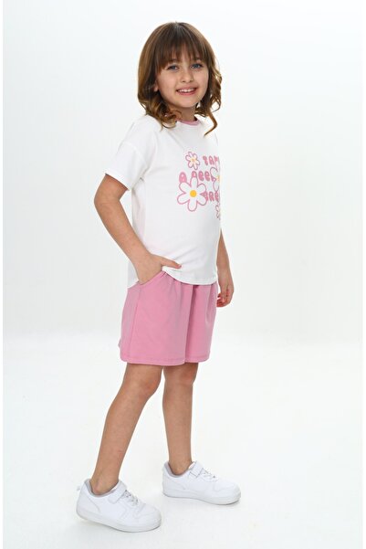 Toontoy Girl's Floral Printed Shorts Suit