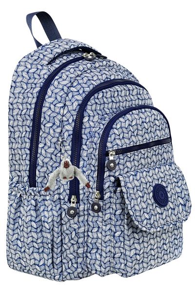 Alfa MEC Rucsac de mărime medie cu model de lux, cadou breloc cu maimuță