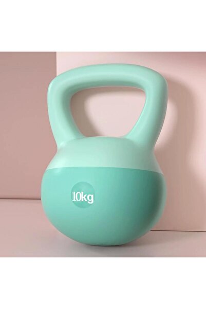 Leyaton 10 Kg Soft Kettlebell Yumuşak Tabanlı Metal Kumlu Ses Yapmaz Darbeye ...