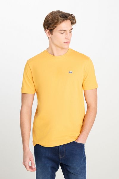 Lee Κίτρινο T-shirt με κανονική εφαρμογή κανονικής εφαρμογής