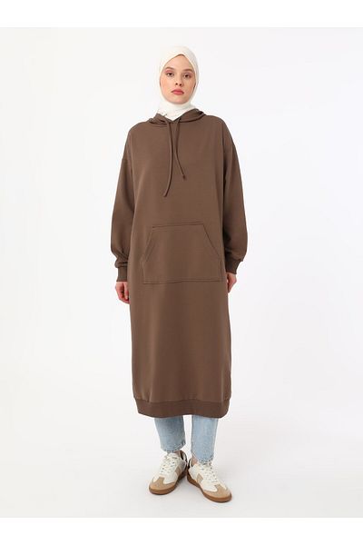 Benin Long Sweatshirt with Kangaroo Pocket and Door - Dark Vision - Benin