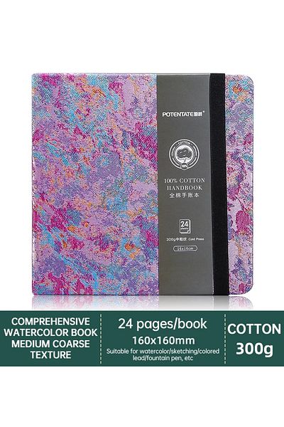 Choice 16x16cm Cold Press A Potentate 100% Cotton Watercolor Book Square Sketchbook 300g Art Drawing Sketch
