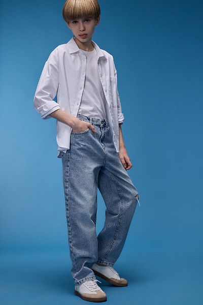 DeFacto Pantaloni de jeans cu picioare drepte pentru băiat D7209A825SP