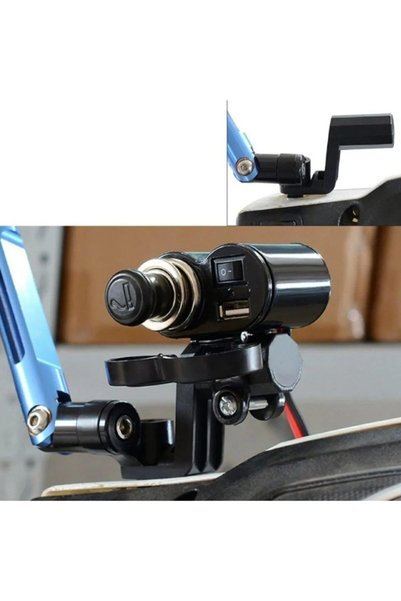 pinlock Suport pentru telefon pentru motocicletă, cu atașament universal multifuncțional, cu montare pe oglindă