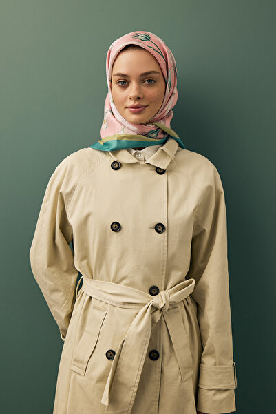 Qef Twill Silk Scarf - Daisy Powder