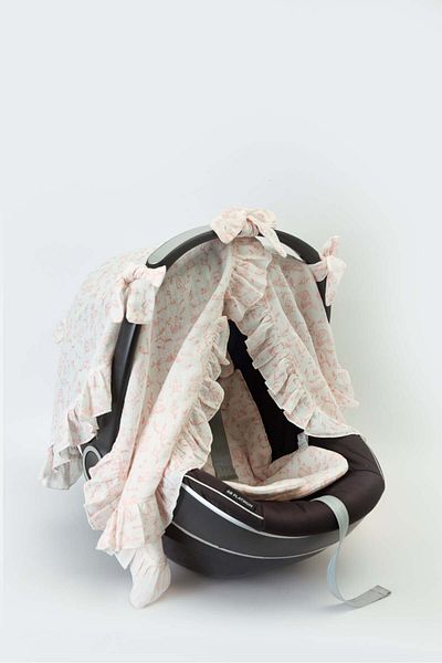 Atelier Babbi Pink Toile De Jouy Stroller Set