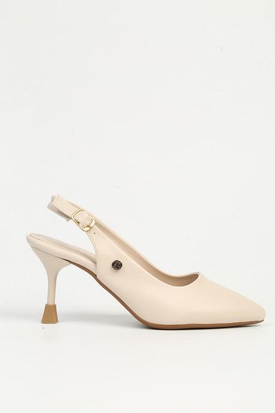 Pierre Cardin Cream - Women's Heeled Shoes (Pc-54731)