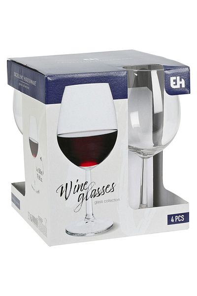 Excellent Houseware Set of 4 wine glasses 580 ml
