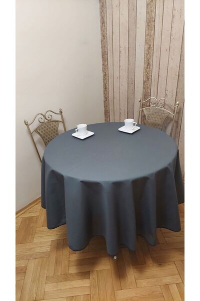 gonk Round, Solid Color, Duck (Liquid Pusher, Stain Proof) Fabric, Tablecloth