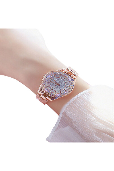 ETG ساعة نسائية من BS جديدة كليًا مرصعة بالألماس بالكامل، سلسلة فاخرة