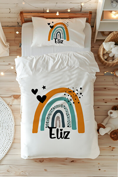 Personalized Single 100% Cotton Duvet Cover Set (160X220 cm) Rainbow