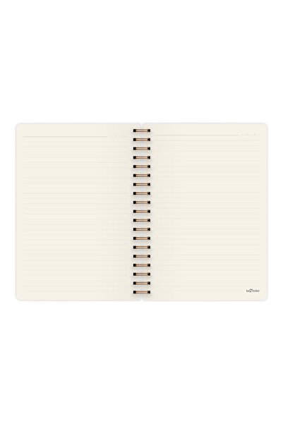 Le Color Botanical Spiralli Defter Çizgili Pembe 17x24 cm