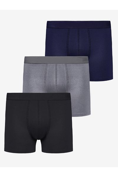Vitollex 6 τεμαχίων βαμβακερό (95%) ανδρικό μπόξερ μικτό χρώμα (ναυτικό μπλε - μαύρο - γκρι)