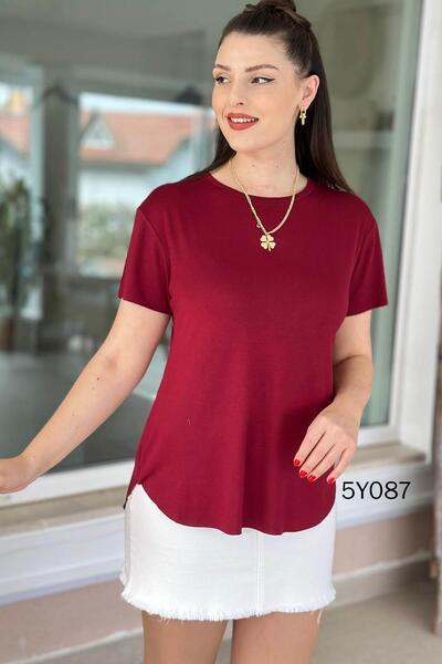 İnce Topuk Crew Neck Bamboo Tshirt 5Y087