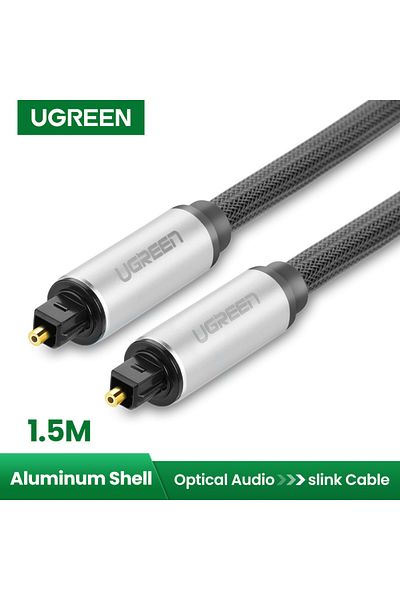 Ugreen كابل صوت بصري Toslink ذكر إلى ذكر بطول 1.5 متر | رمادي