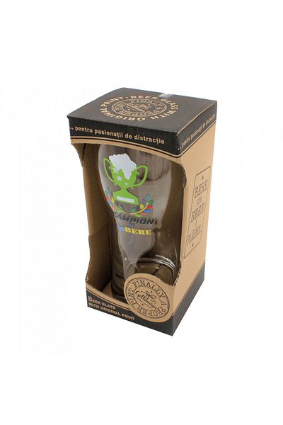 BM GİFT DESİGN Beer glass, with the message "CAMPION la halBERE", 500 ml