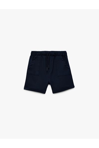 Koton Viscose Blended Basib Shorts with Belted Waist and Pocket Detail
