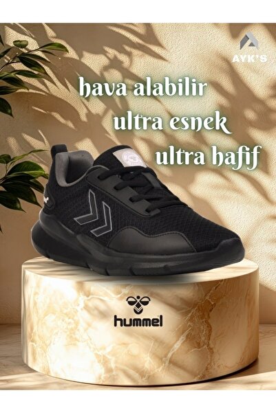 hummel Hafif Esnek Unisex Günlük Siyah Spor Ayakkabı Siyah Sneaker