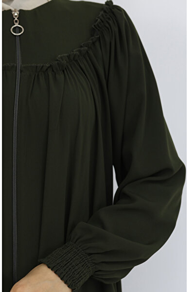 sefamerve Μπροστινό μαζευμένο φερμουάρ Ferace 6182-05 Χακί