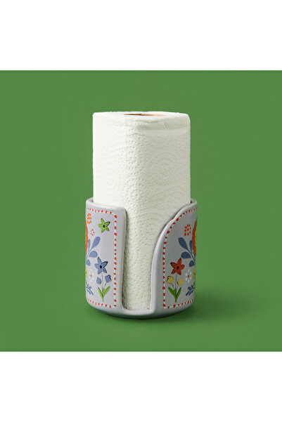 Evidea Kitchen Çiçekli Havlu Peçetelik - Mor - 12 cm
