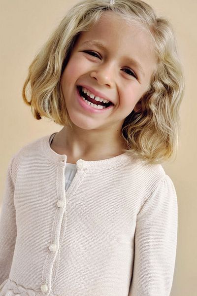 MAYORAL Comfortable Long Sleeve Button Knitwear Girls Cardigan with Ruffle and Braid